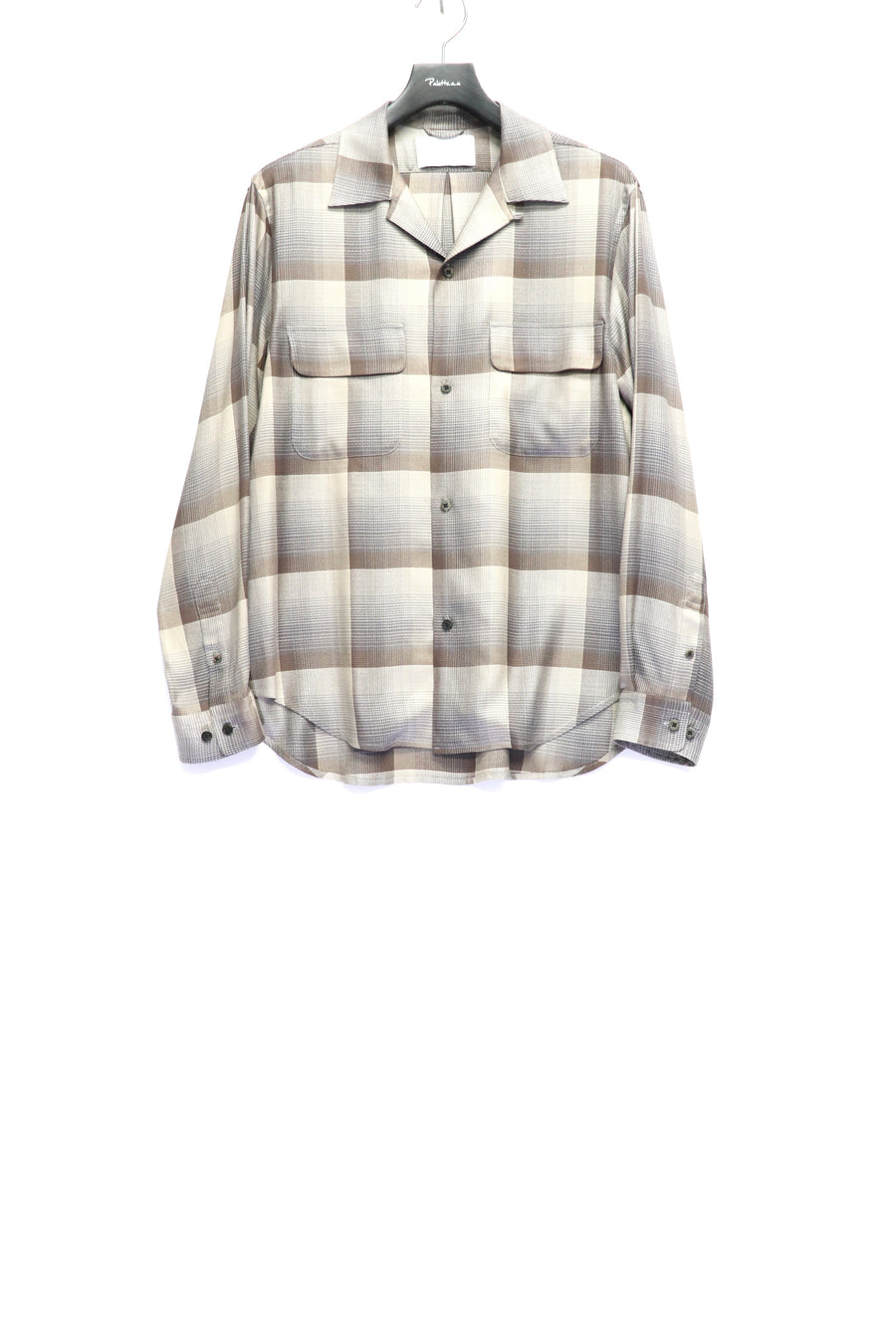 SUGARHILL(シュガーヒル)のOMBRE OPEN COLLAR SHIRT ECRU GRAYの通販