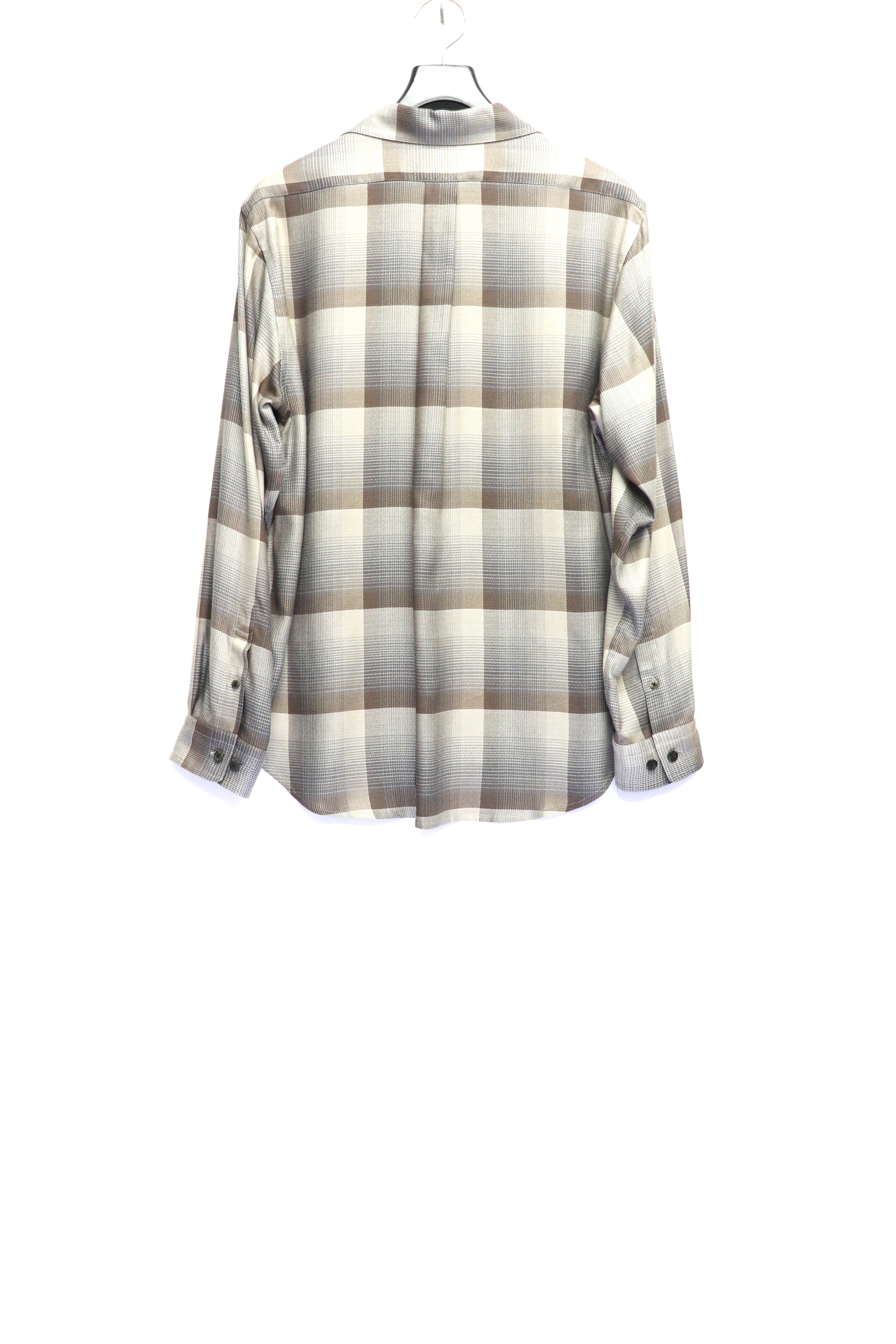 シュガーヒル　 22AW/OMBRE OPEN-COLLAR SHIRT SUGARHILL(シュガーヒル)のOMBRE OPEN COLLAR SHIRT ECRU GRAYの通販