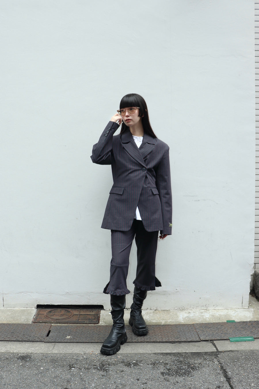 GANNI  Stretch Stripe Blazer