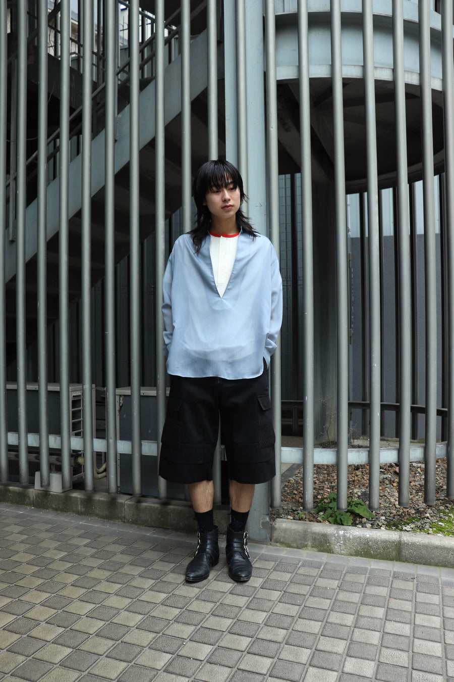 SUGARHILL  SHEER SKIPPER SHIRT(BLUE STRIPE)