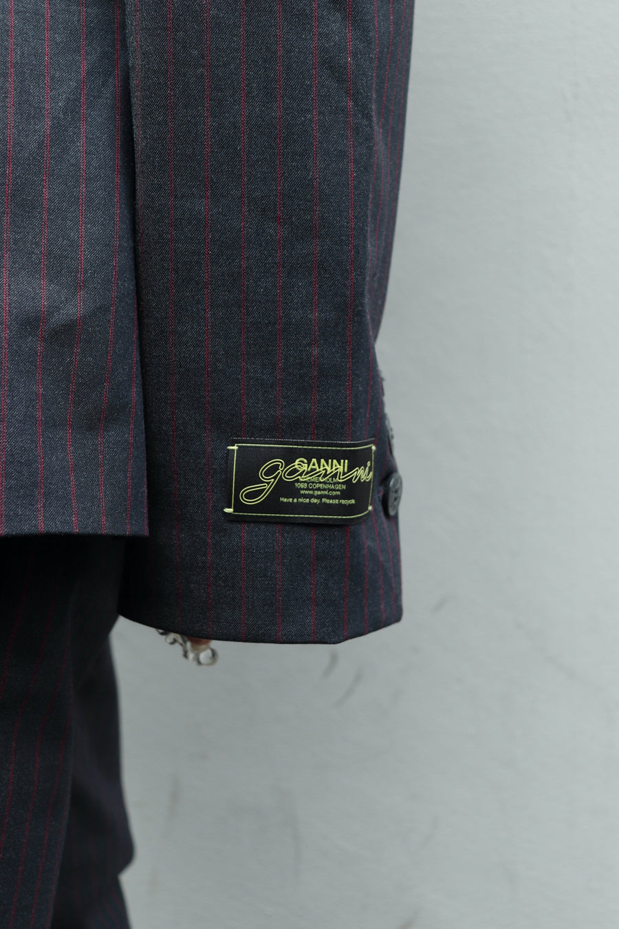 GANNI  Stretch Stripe Blazer