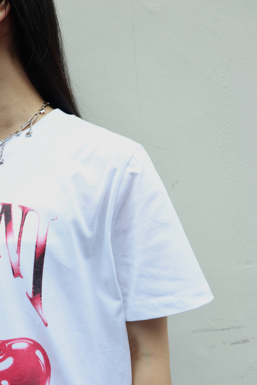 GANNI  Basic Jersey Cherry Relaxed T-shirt