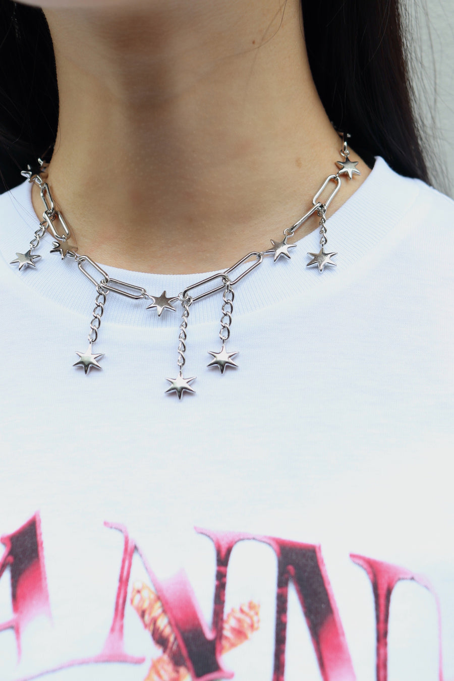 GANNI  Basic Jersey Cherry Relaxed T-shirt