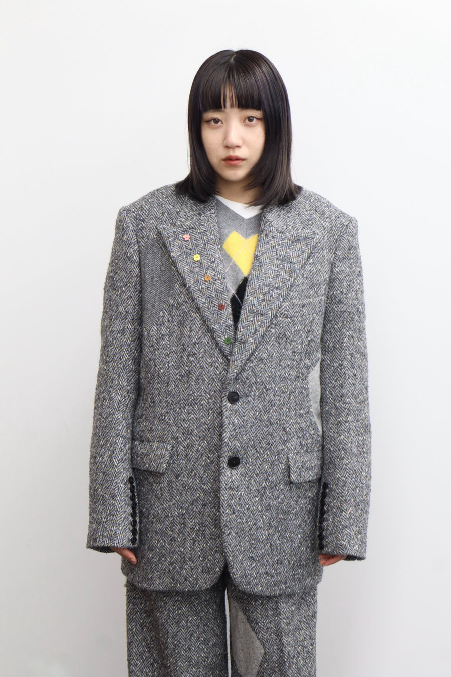 MASU(エムエーエスユー)のLUCKY CLOVER TAILORED JACKET GRAYの通販