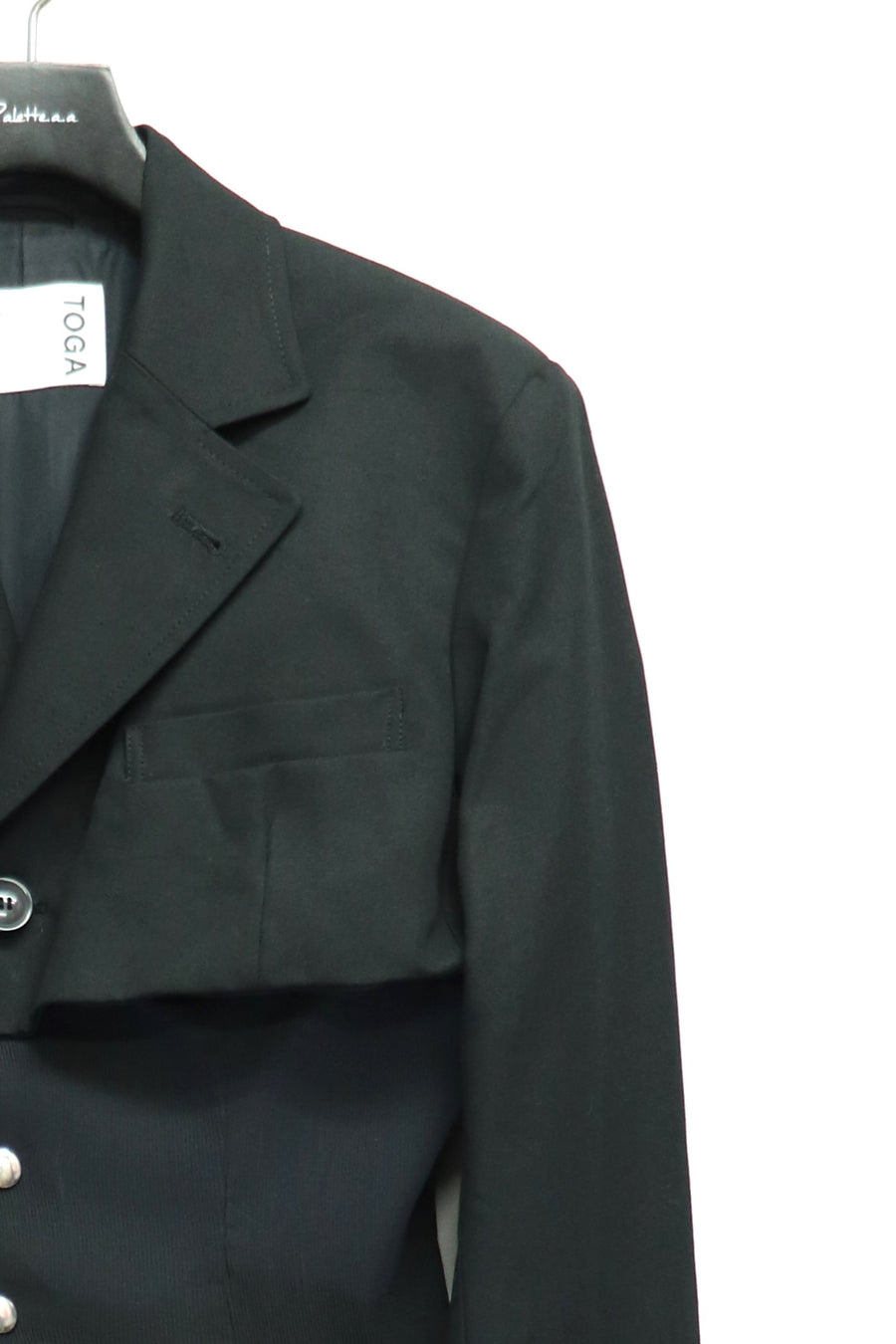 TOGA(トーガ)のRibbed waist jacket BLACKの通販｜PALETTE art aliveの