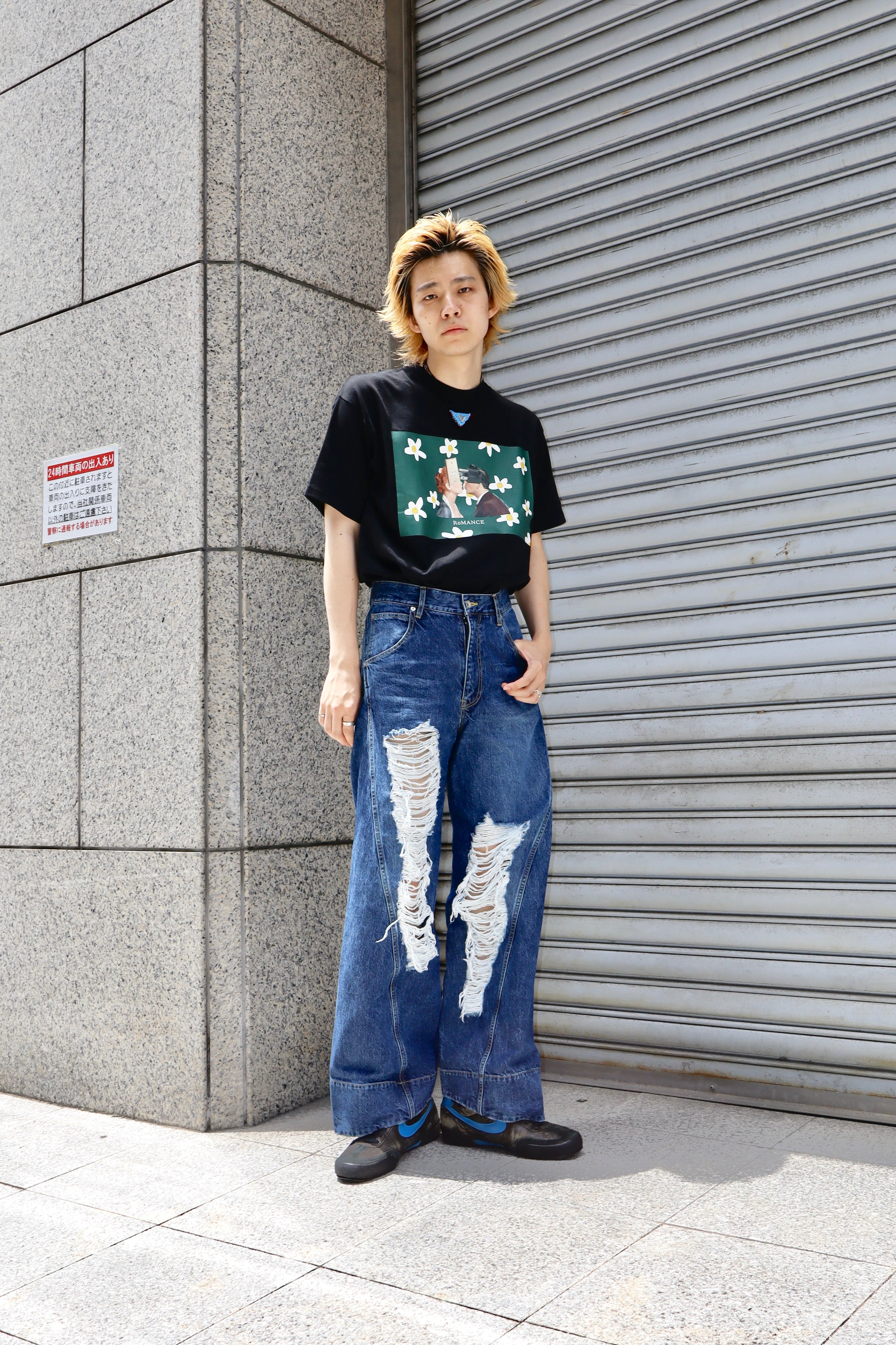 YUKI HASHIMOTO られれ TWISTED JEANS(BLACK)