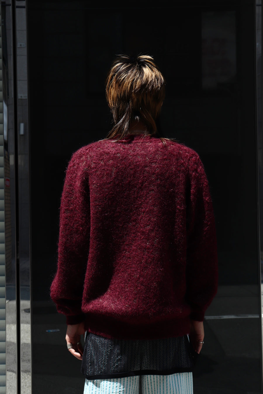 Taiga Igari  Leopard Glitter Cardigan(Wine)