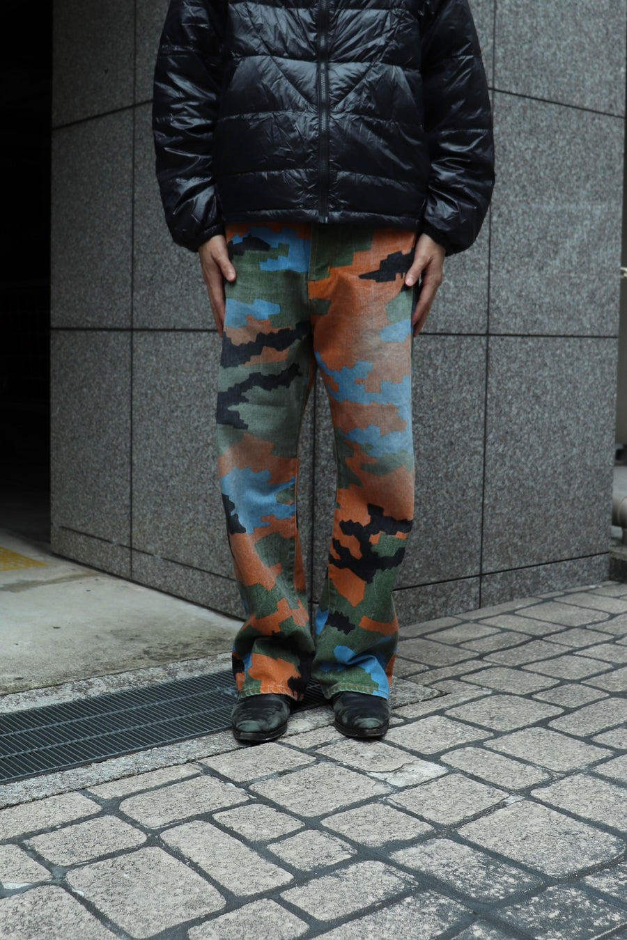 FAF × PALETTE art alive  CAMO AGED DENIM PANTS(GERMAN CAMO)