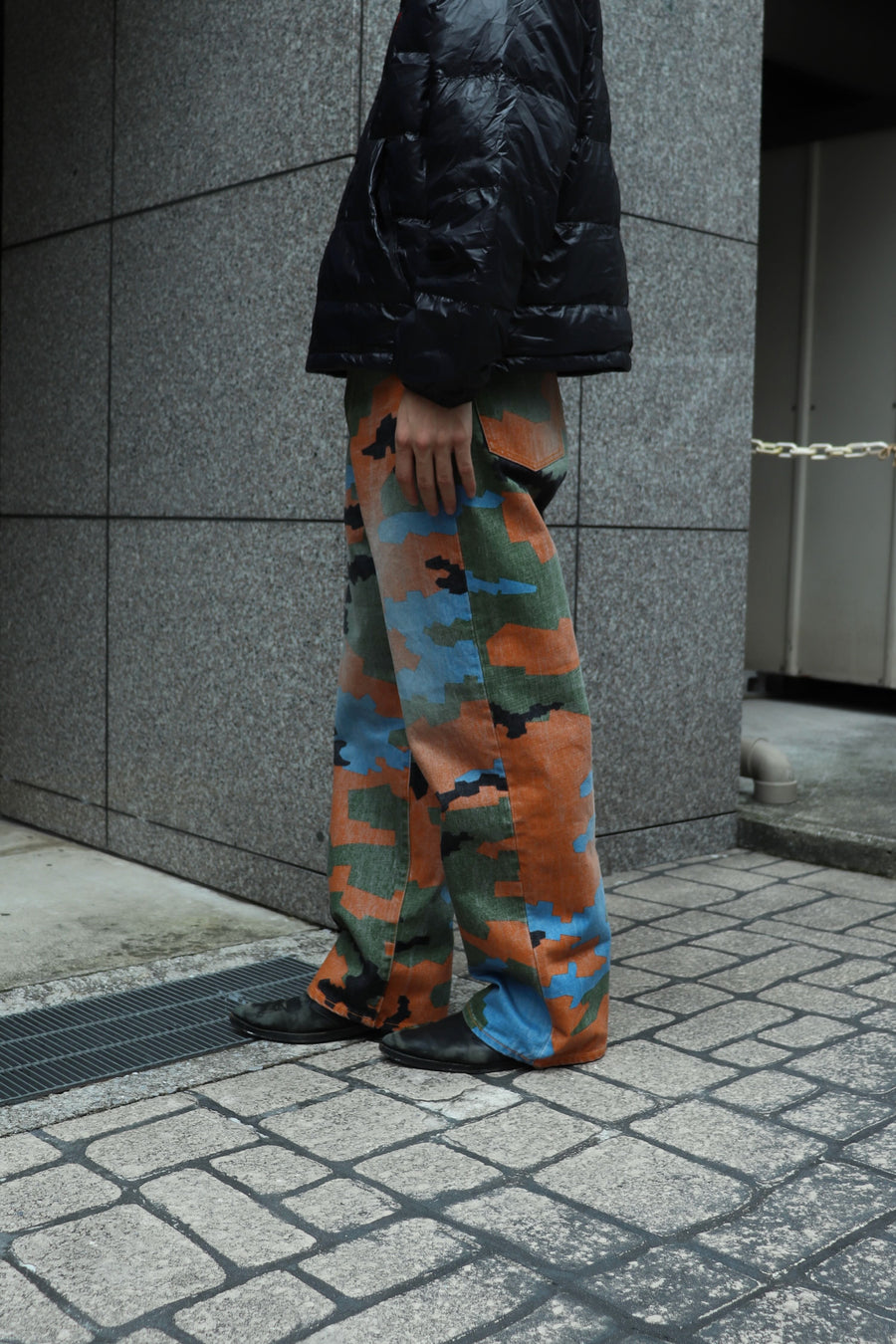FAF × PALETTE art alive  CAMO AGED DENIM PANTS(GERMAN CAMO)