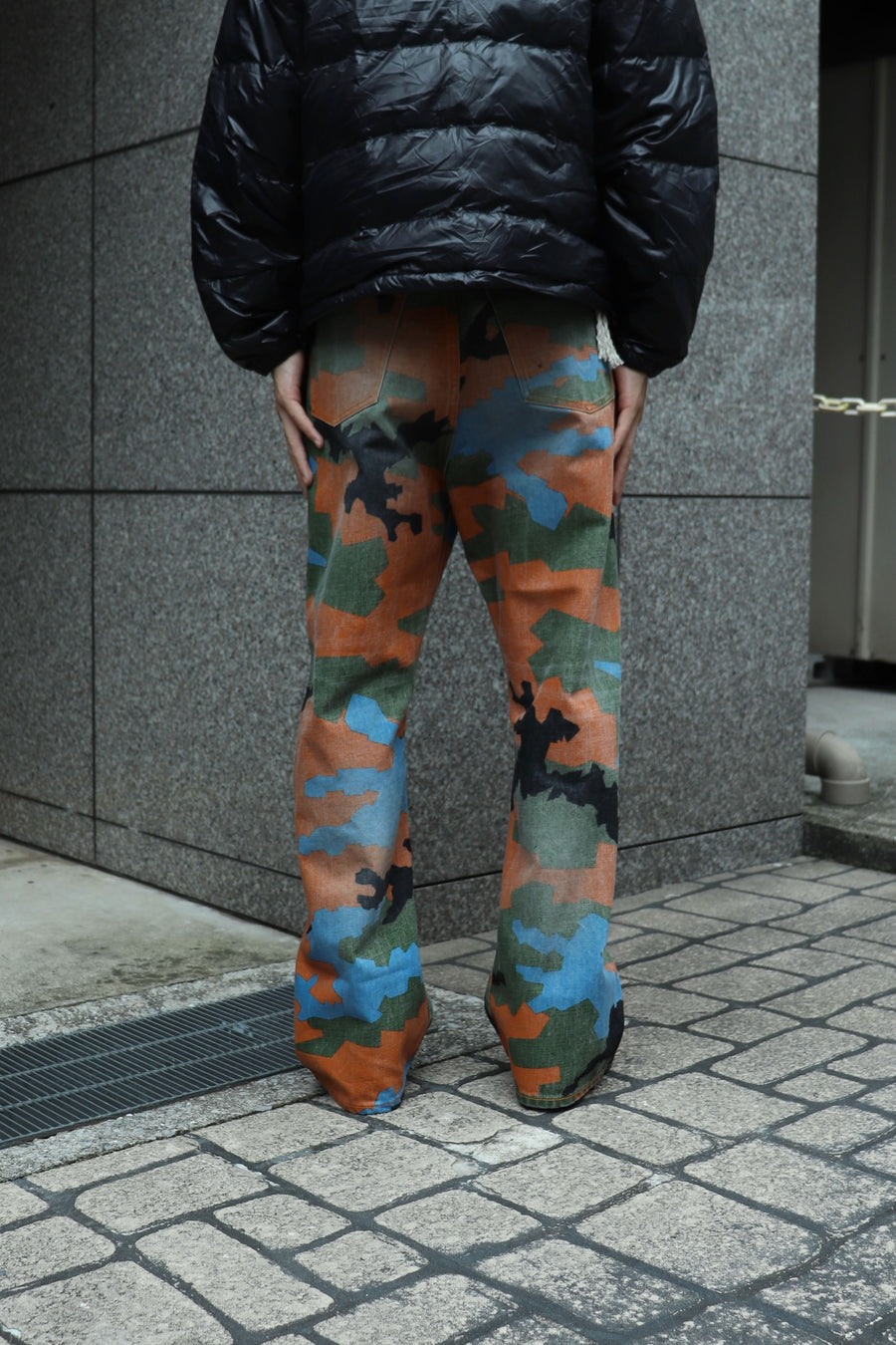 FAF × PALETTE art alive  CAMO AGED DENIM PANTS(GERMAN CAMO)
