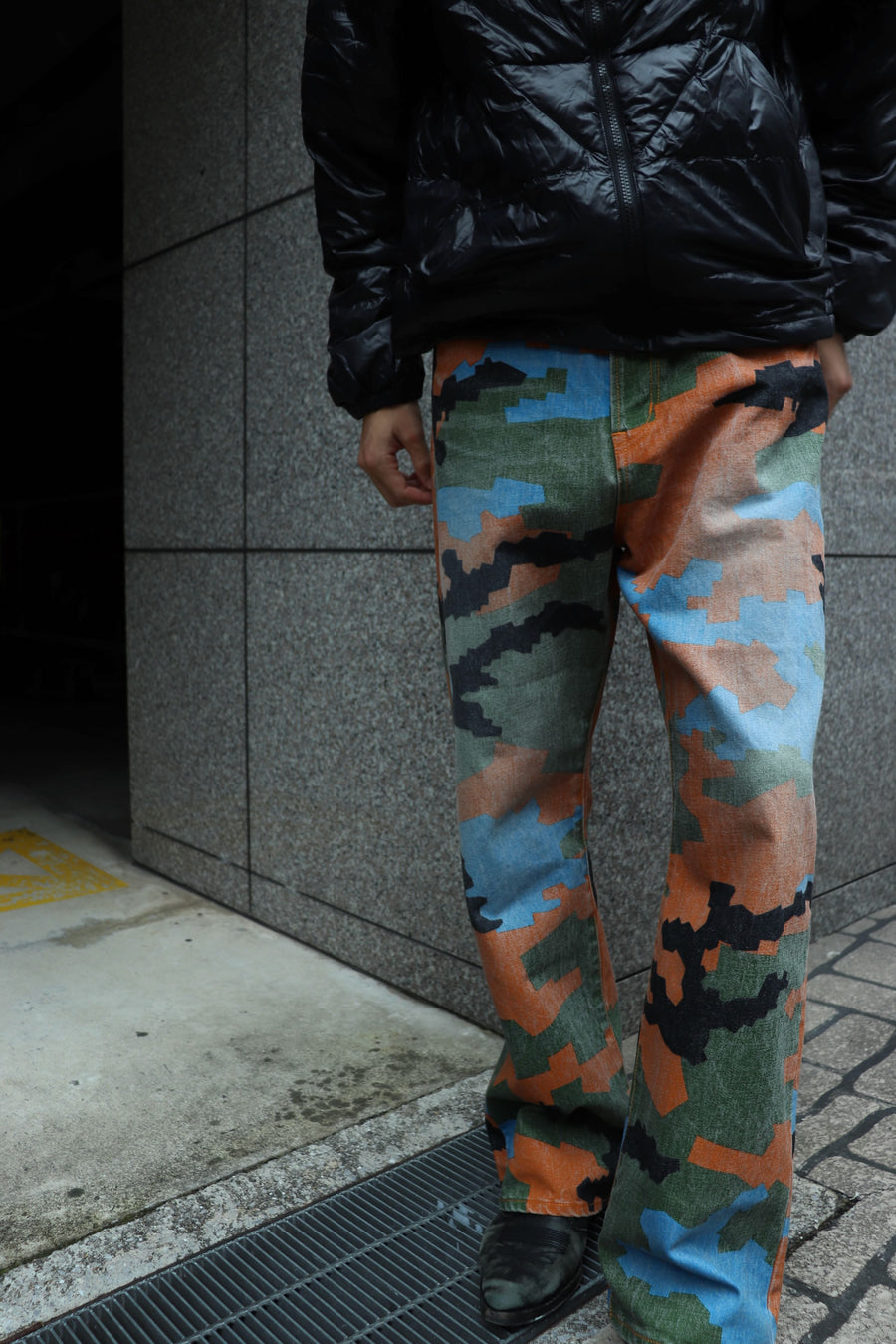 FAF × PALETTE art alive  CAMO AGED DENIM PANTS(GERMAN CAMO)