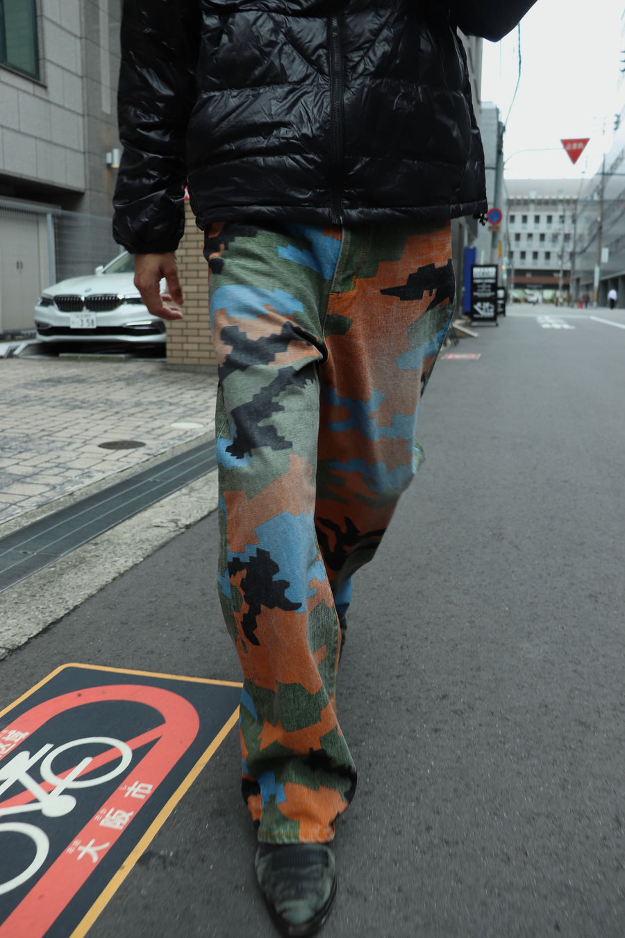 FAF × PALETTE art alive  CAMO AGED DENIM PANTS(GERMAN CAMO)