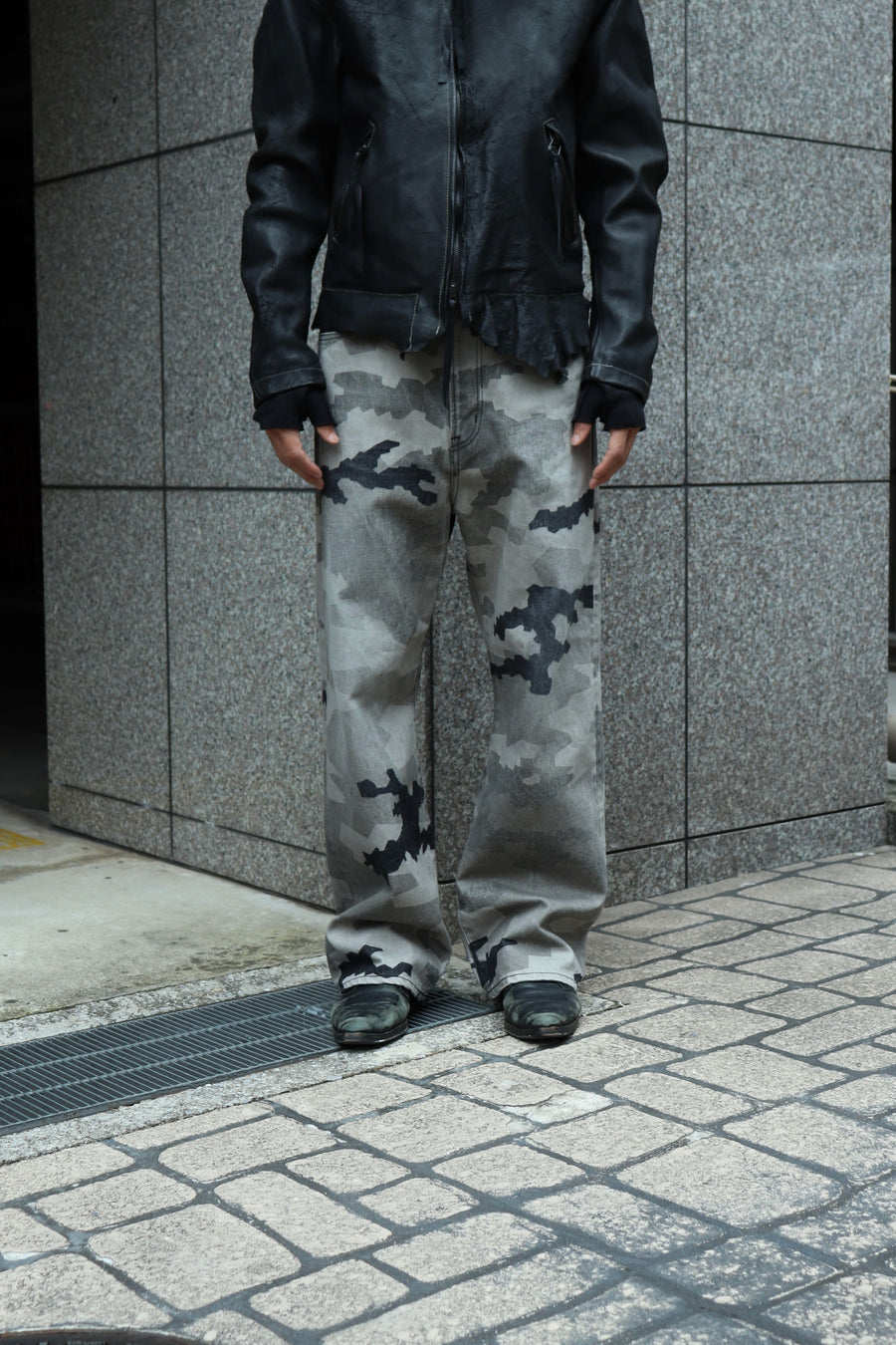 FAF × PALETTE art alive  CAMO AGED DENIM PANTS(SHADOW CAMO)
