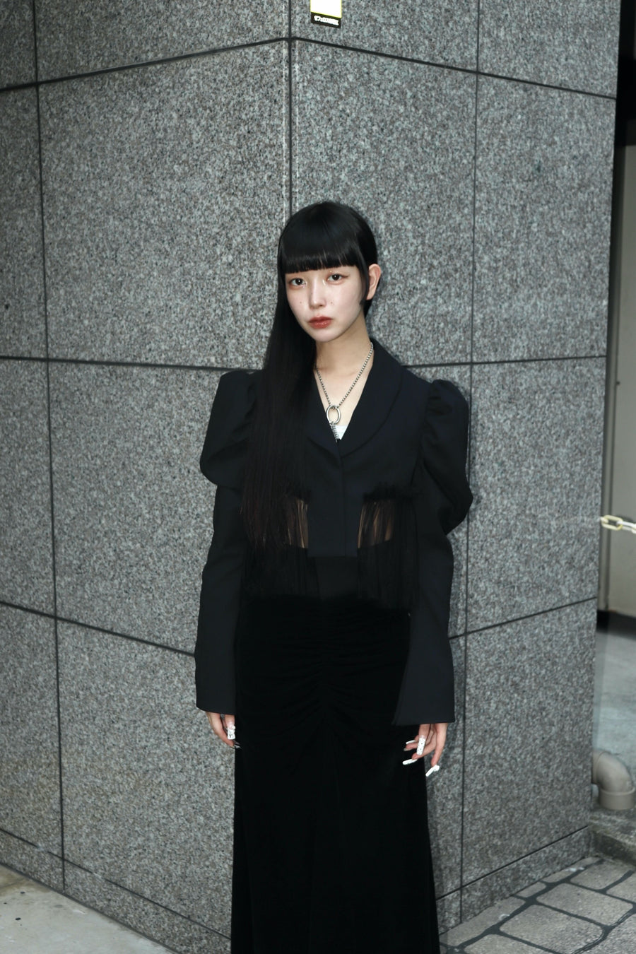 SHIORI MIKATA  short jacket with tulle