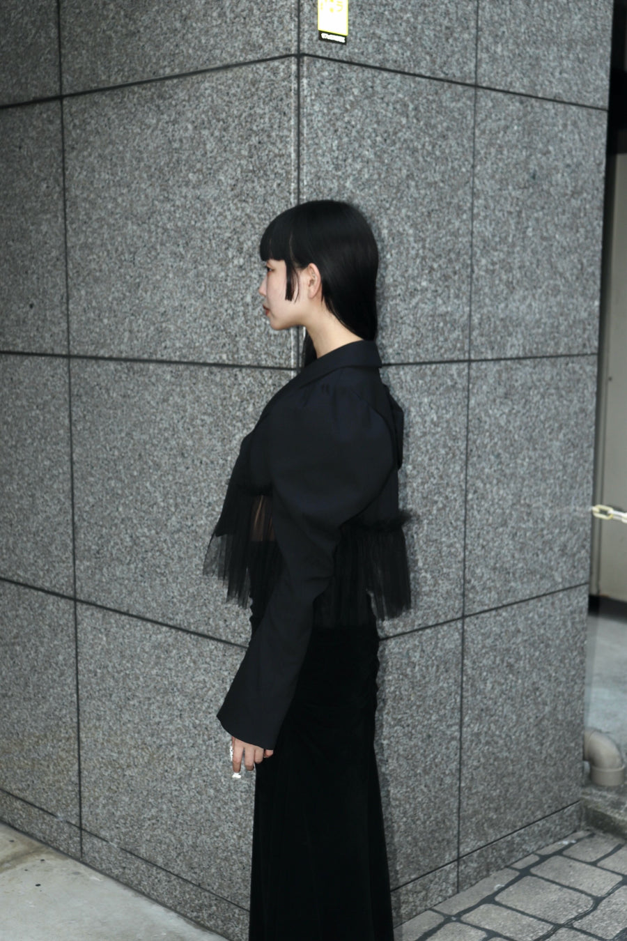 SHIORI MIKATA  short jacket with tulle