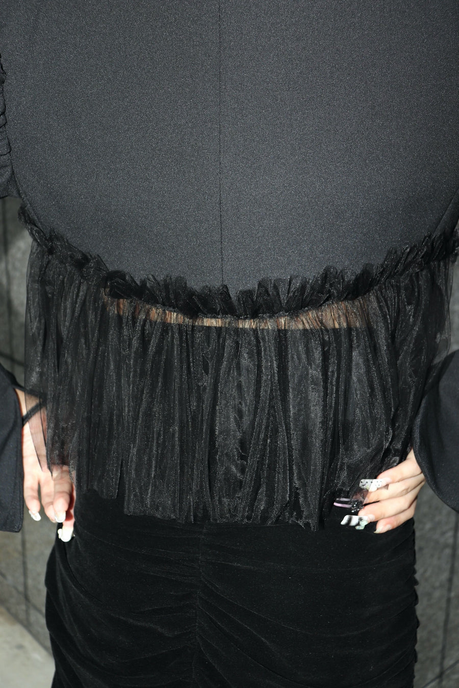 SHIORI MIKATA  short jacket with tulle