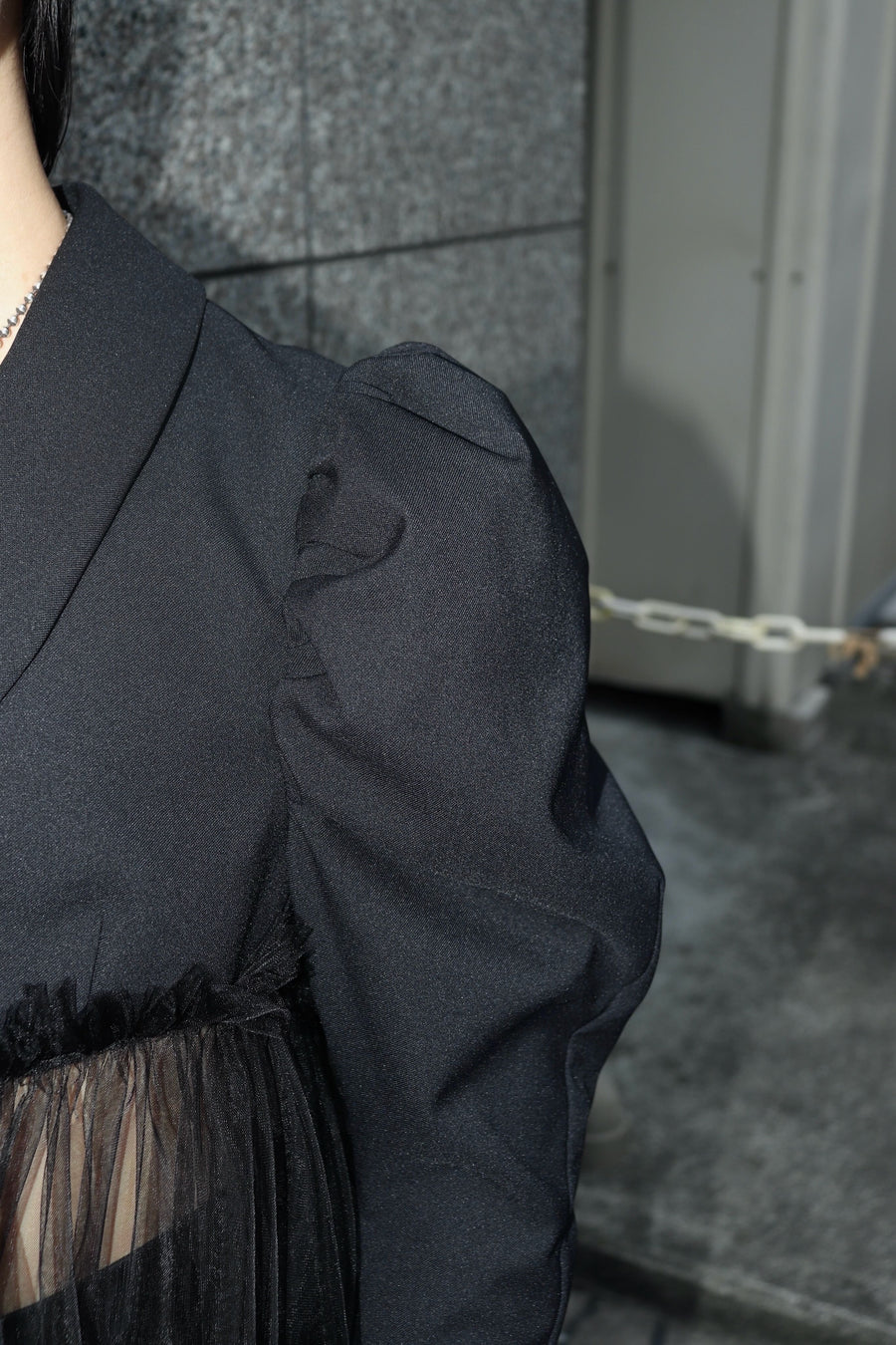 SHIORI MIKATA  short jacket with tulle