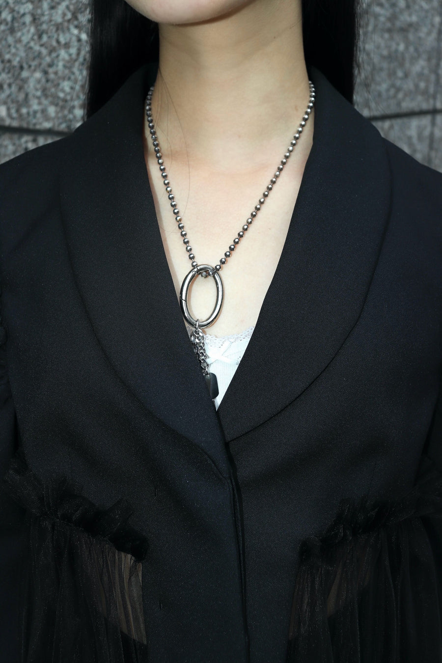 SHIORI MIKATA  short jacket with tulle