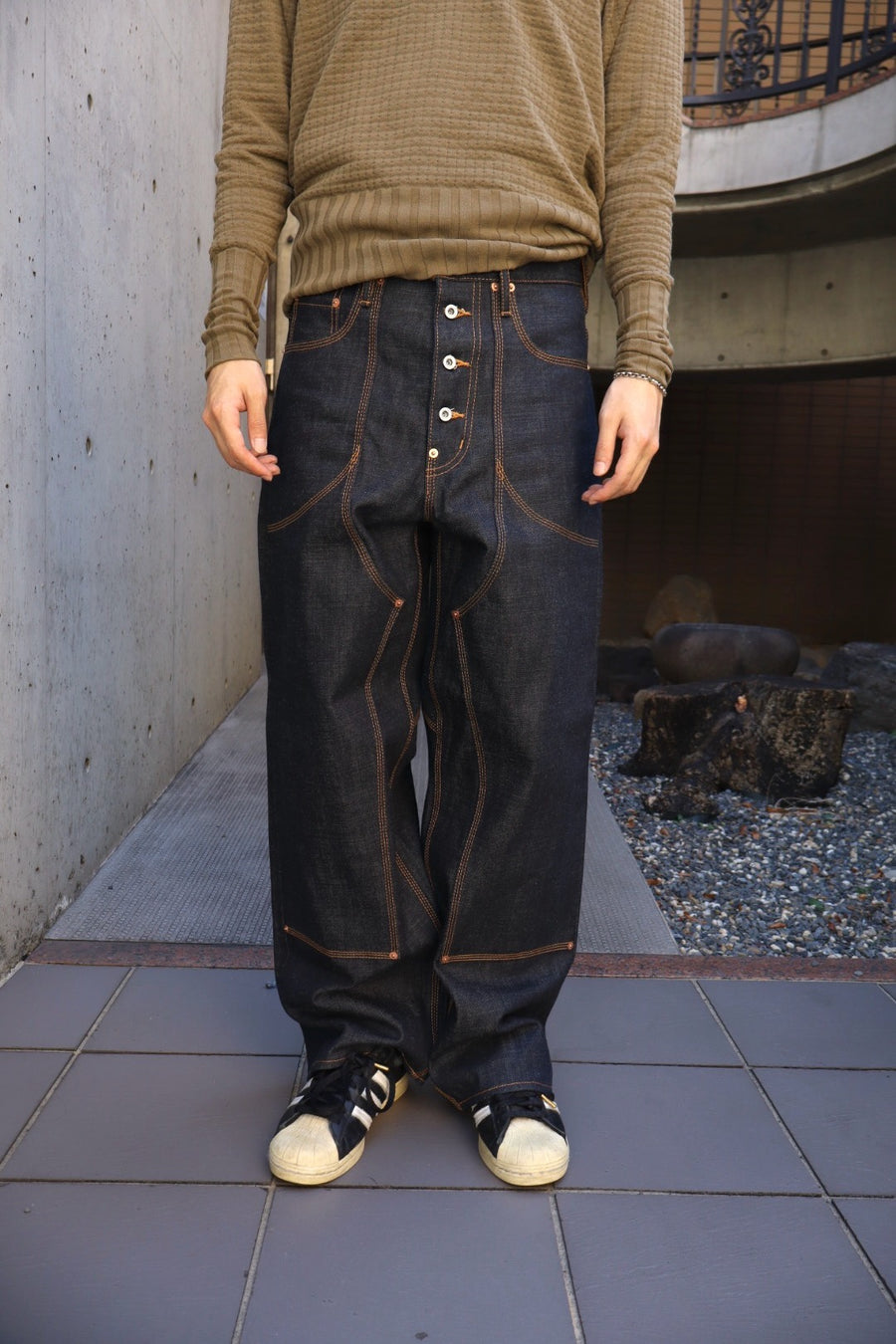 SUGARHILL  CLASSIC DOUBLE KNEE DENIM PANTS-2