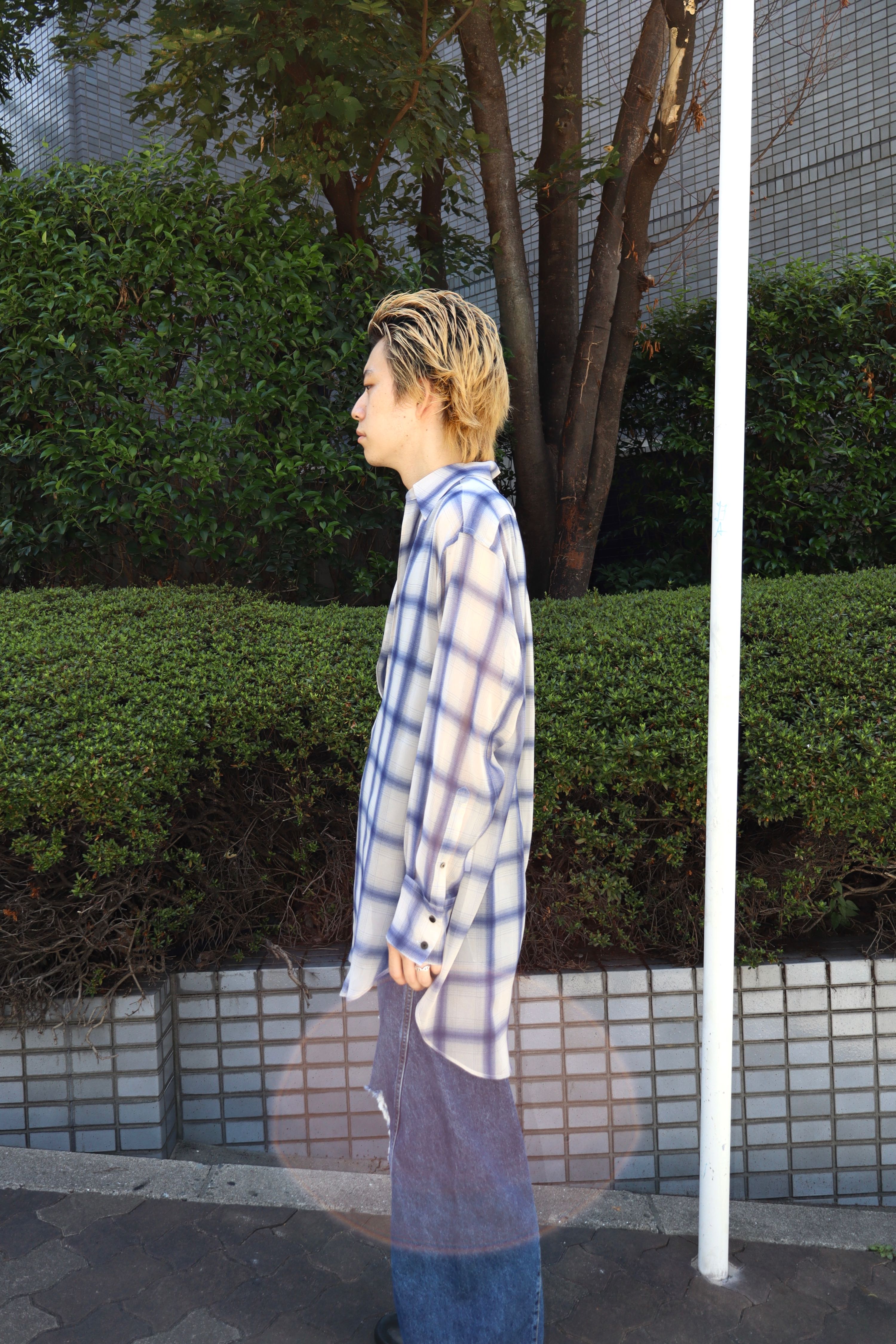 SUGARHILL(シュガーヒル)のSHEER OMBRE BLOUSE IVORY&BLUEの通販