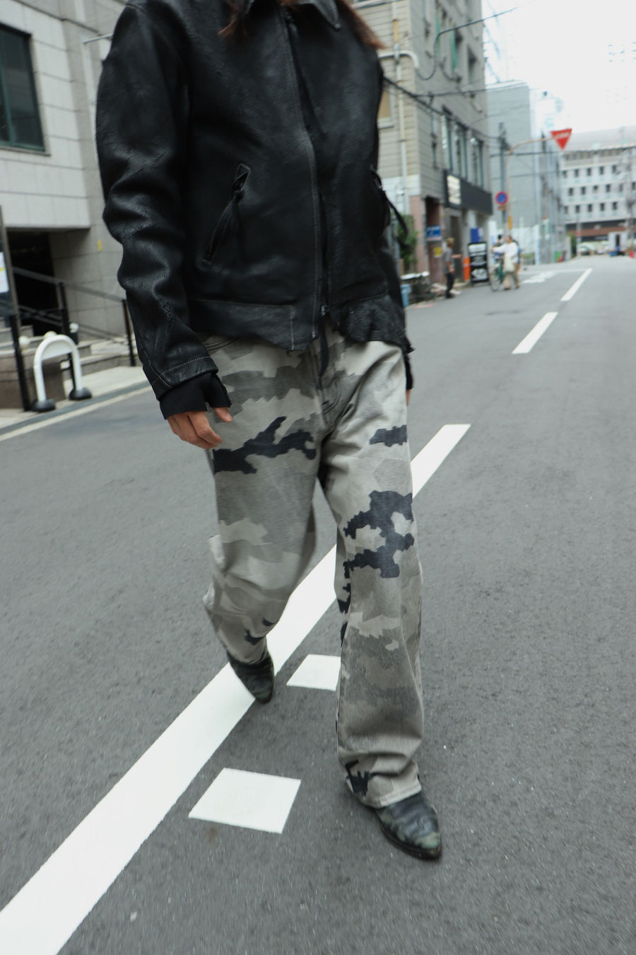 FAF × PALETTE art alive  CAMO AGED DENIM PANTS(SHADOW CAMO)
