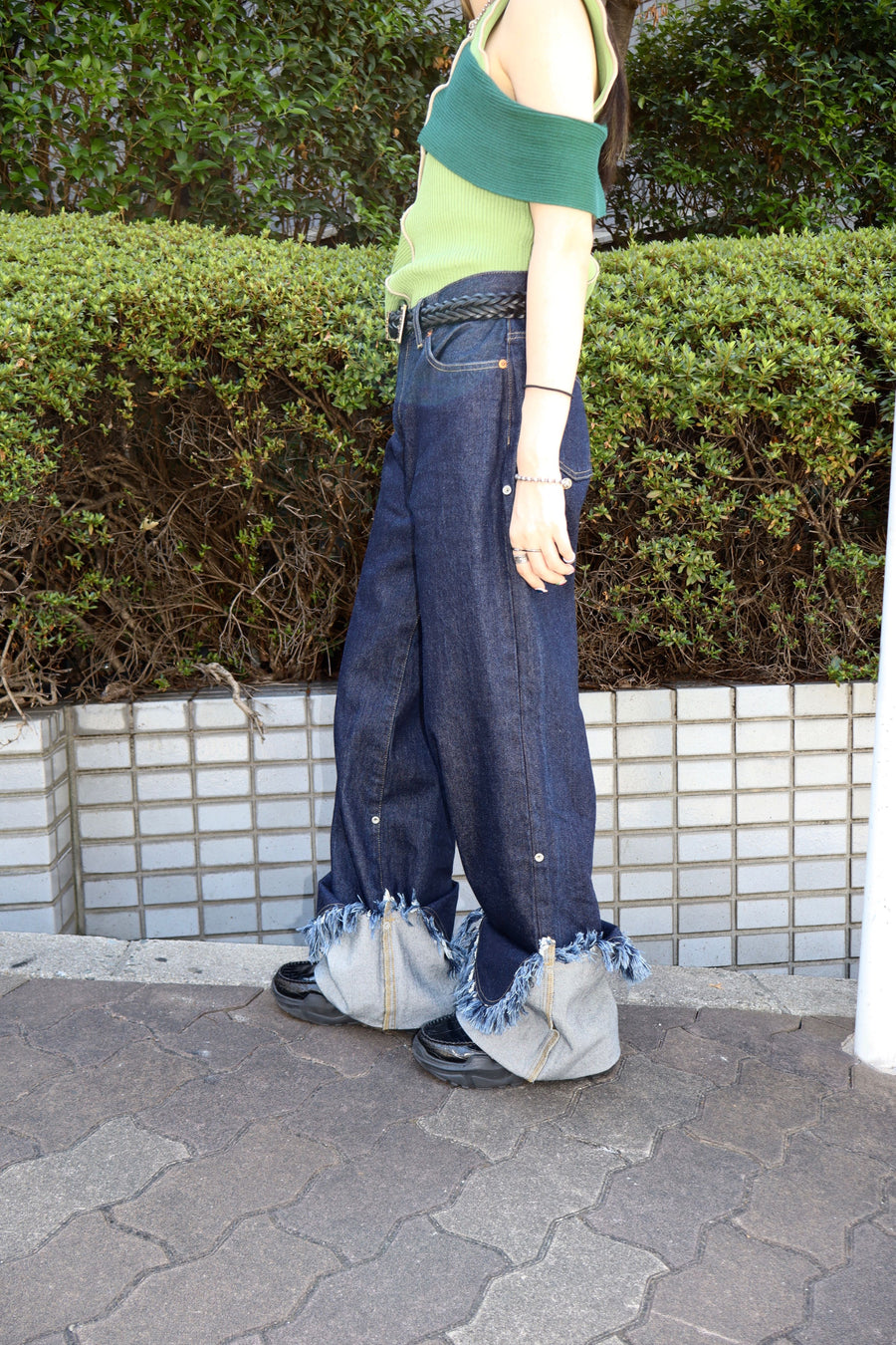 kotohayokozawa  ROLLED UP DENIM PANTS(INDIGO)