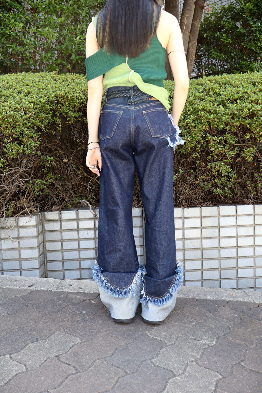 kotohayokozawa  ROLLED UP DENIM PANTS(INDIGO)