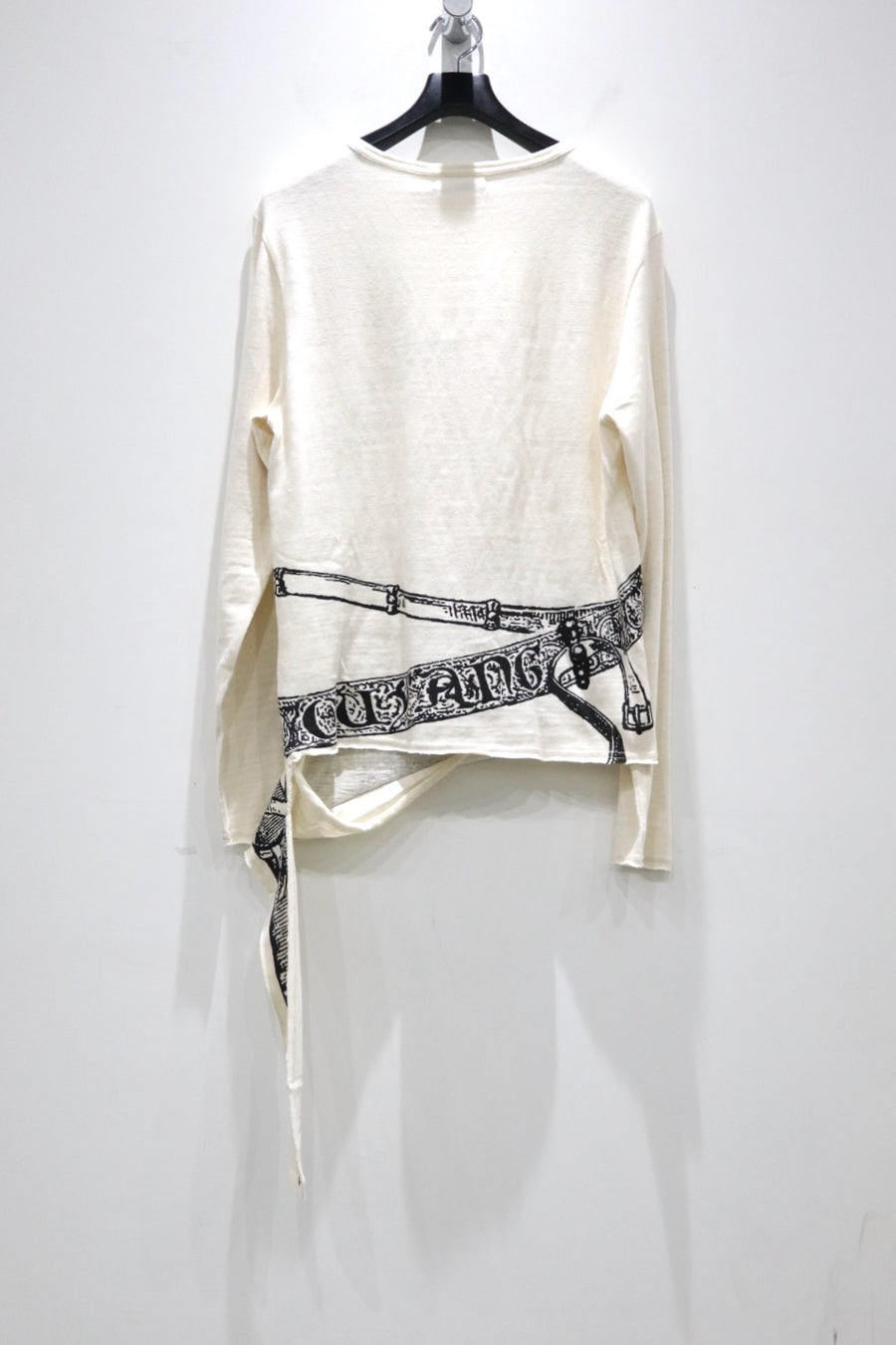 Oscar Ouyang  SWORD PRINT HENLEY SHIRT(WHITE)