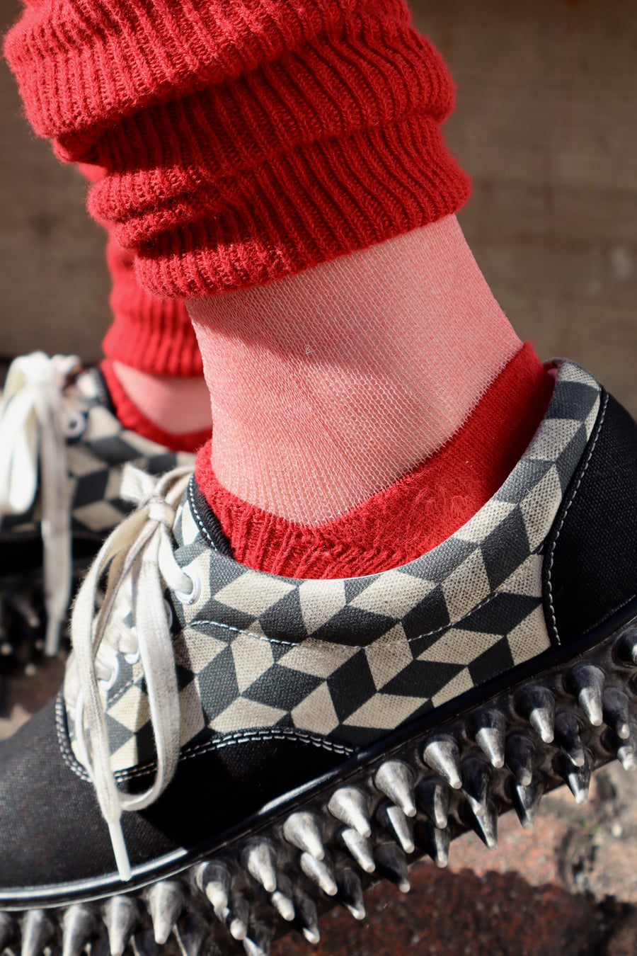 doublet(ダブレット)のDIRTY SPIKE CANVAS SNEAKER BLACKの通販