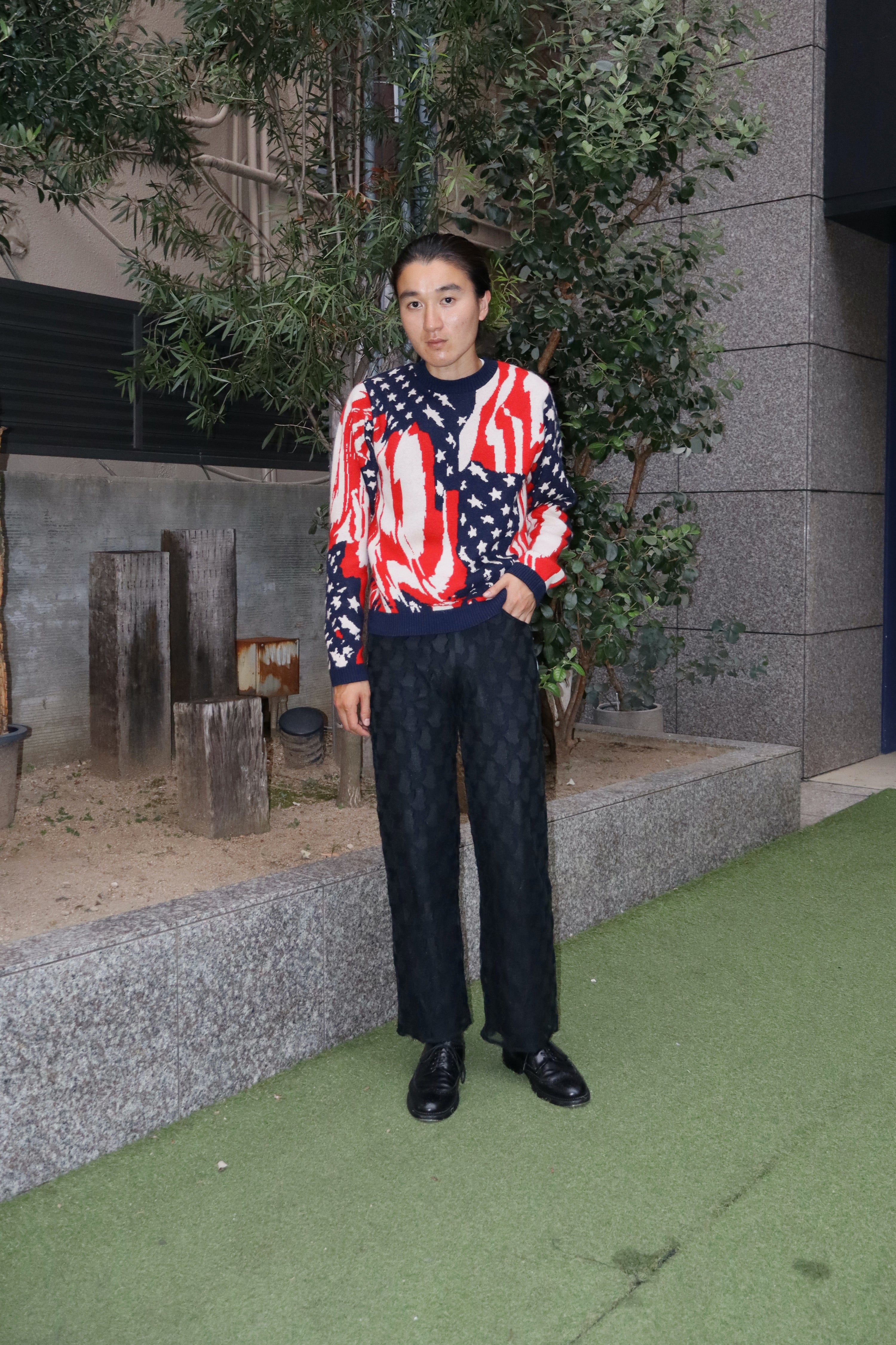 トップス MASU MARBLE FLAG SWEATER MASU(エムエーエスユー)のMARBLE FLAG SWEATERの通販｜PALETTE art