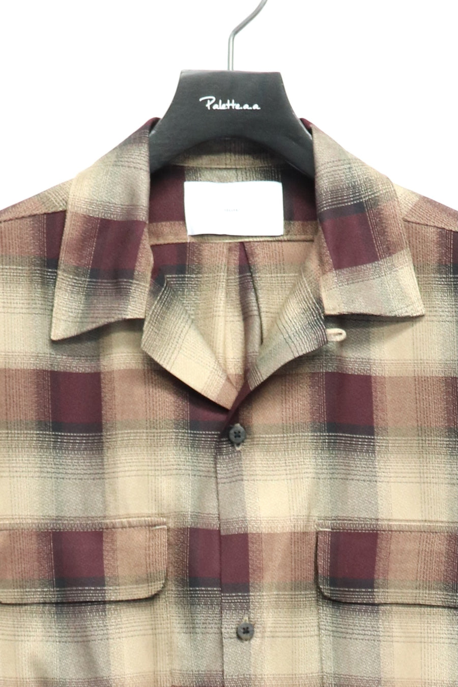 SUGARHILL  PLAID OPEN COLLOR SHIRTS(WINE RED)