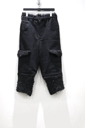 Oscar Ouyang  ALPACA KNIT HARRIS TWEED TROUSERS