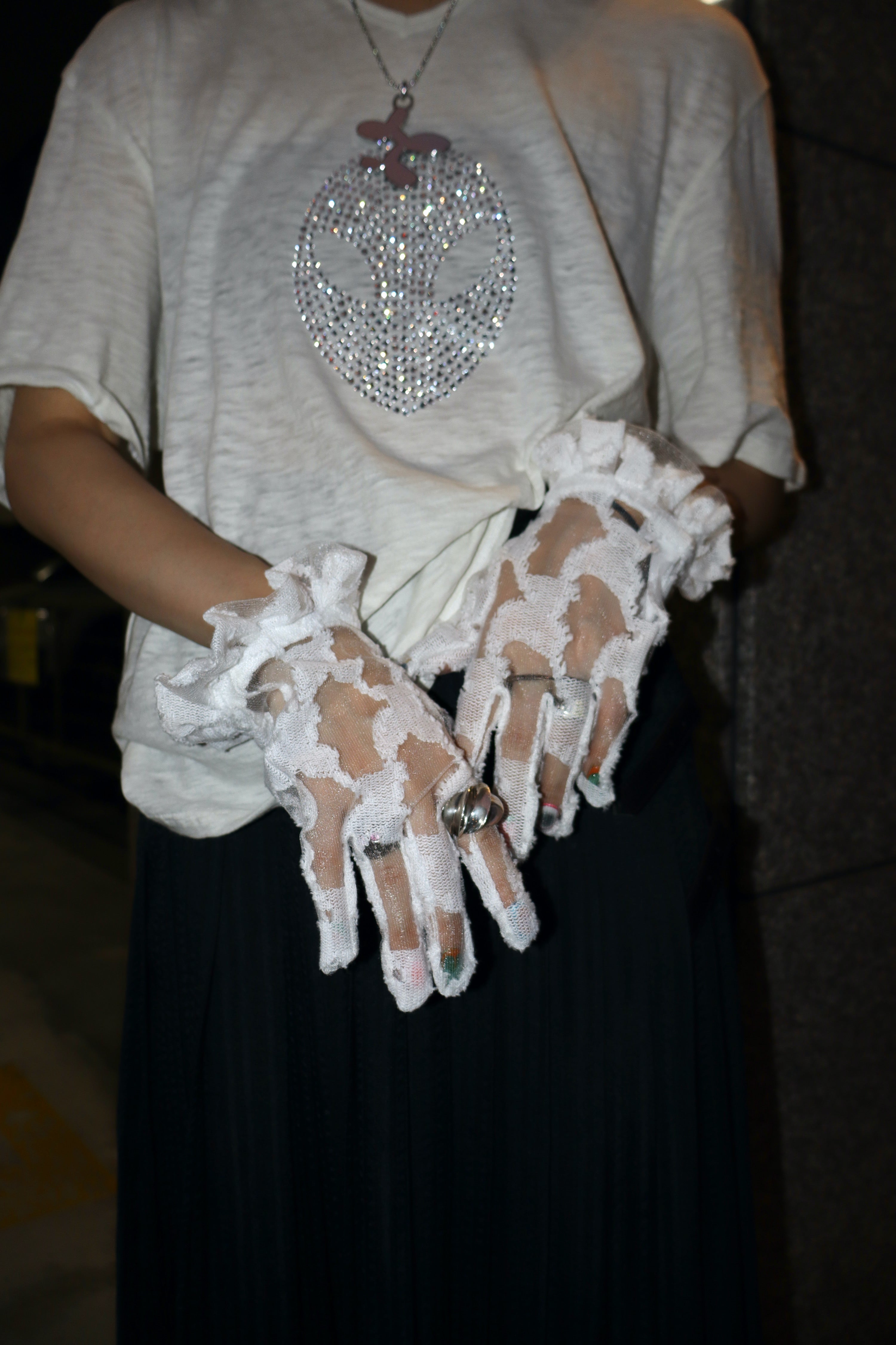 小物 MASU ANGEL LACE GLOVE(WHITE) Masu's Angel Lace Glove White Mail Order | Palette Art Alive