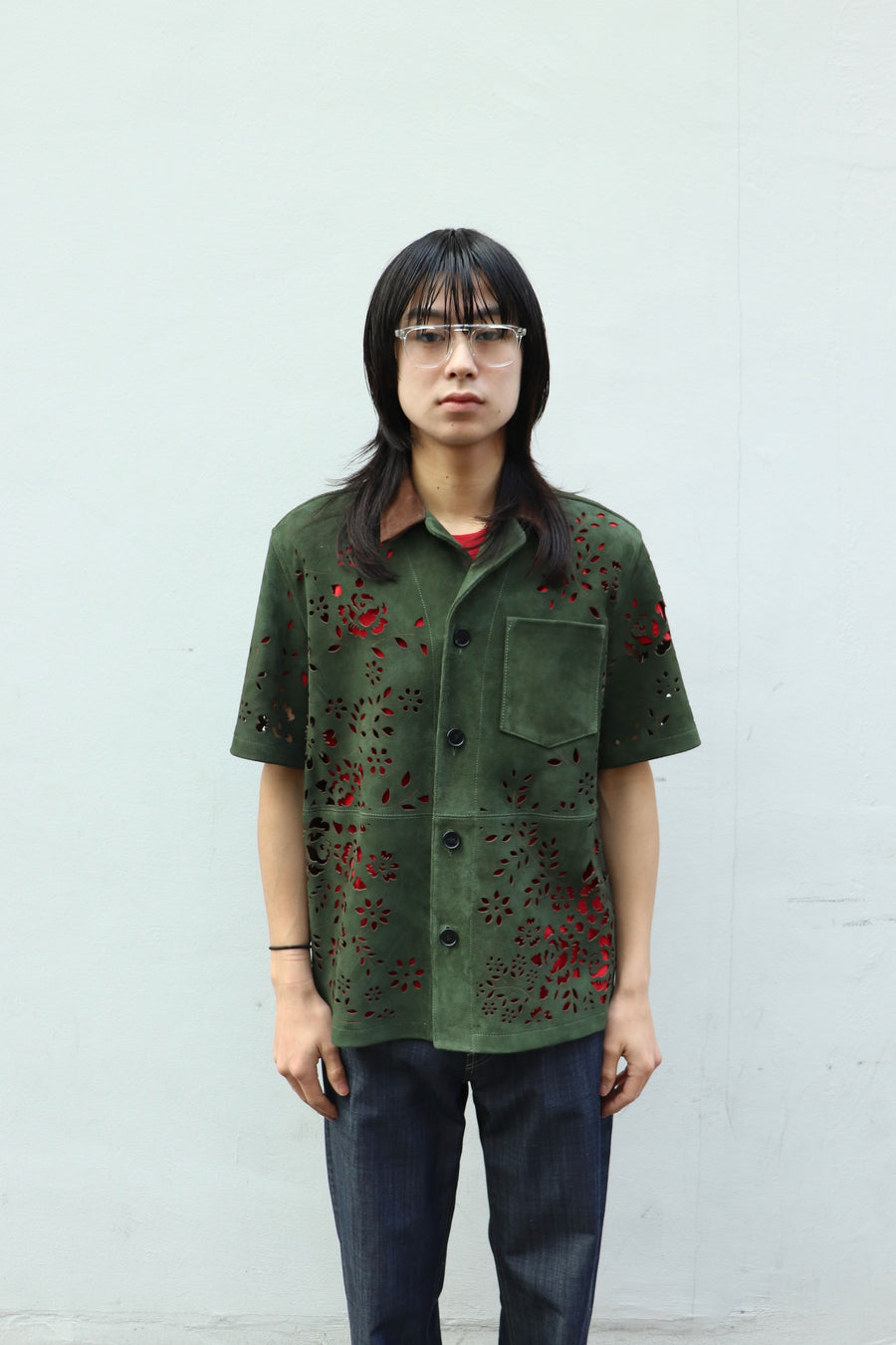 MASU(エムエーエスユー)のBANDANA HOLE LEATHER HALF SLEEVE SHIRT