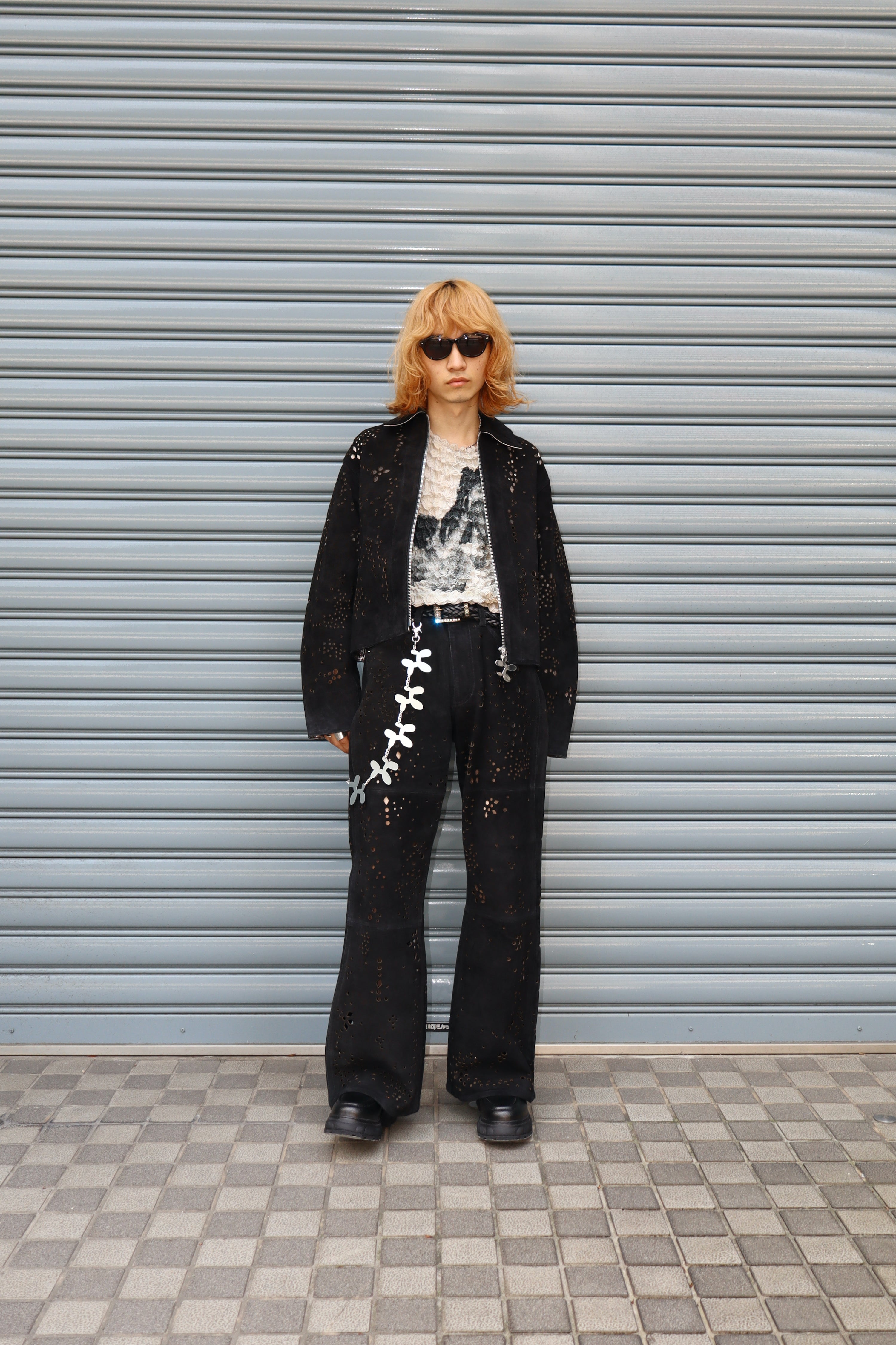 MASU(エムエーエスユー)のGALAXY-CUT LEATHER JACKET BLACKの通販