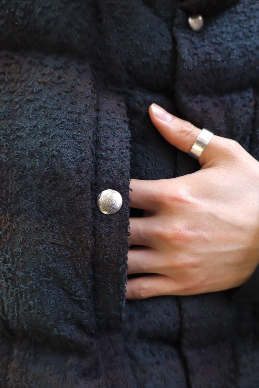 SUGARHILL  PLAID PUFFER REVERSIVLE VEST(DEEP GREEN × BLACK)