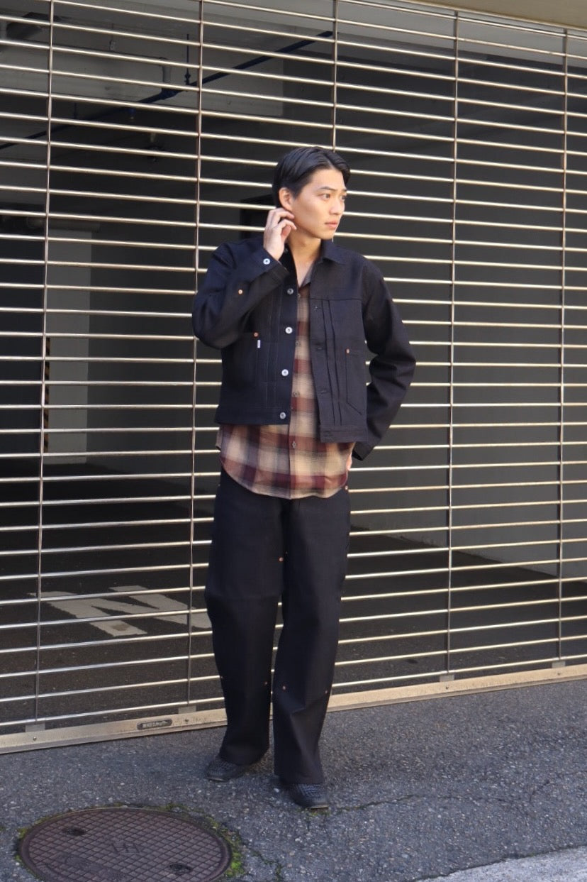 SUGARHILL  PLAID OPEN COLLOR SHIRTS(WINE RED)