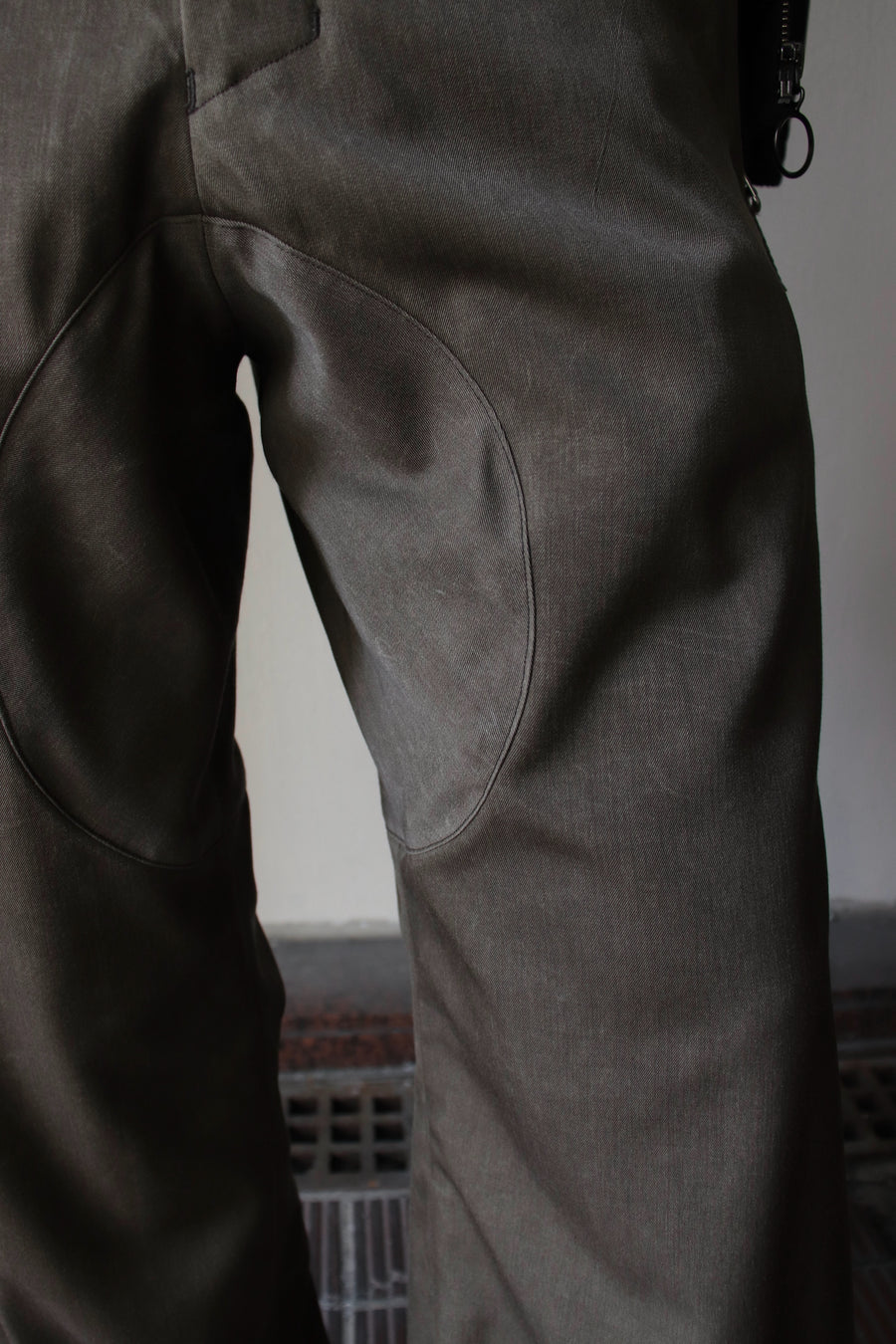 NULABEL  NATURAL DYED WOOL GABARDINE ZIP TRS