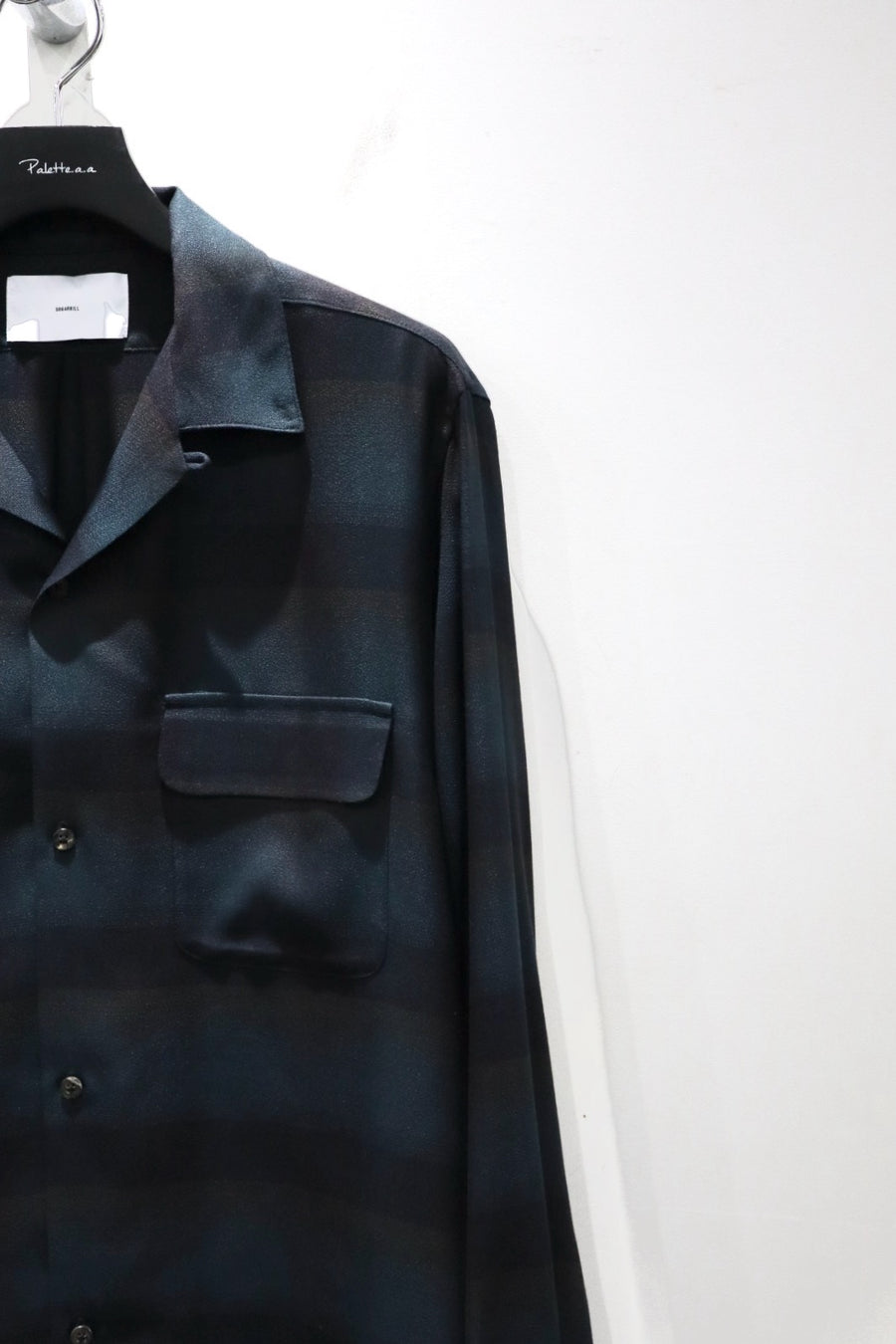 SUGARHILL  PLAID OPEN COLLOR SHIRTS(DEEP GREEN)