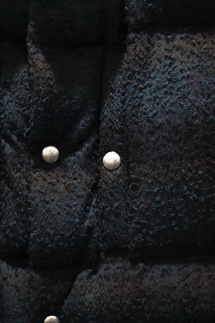 SUGARHILL  PLAID PUFFER REVERSIVLE VEST(DEEP GREEN × BLACK)