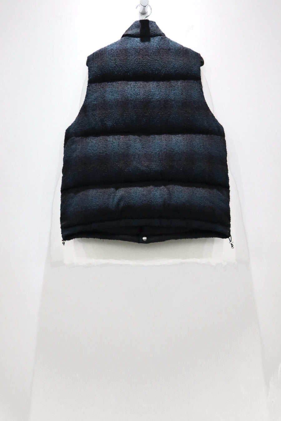 SUGARHILL  PLAID PUFFER REVERSIVLE VEST(DEEP GREEN × BLACK)