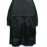 Toga ViriLIS TRENCH COAT With FUR BLACK mail order | Palette Art