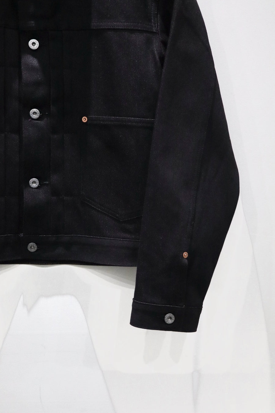 SUGARHILL  TWISTED HEATHER DENIM JACKET(RED × BLACK)