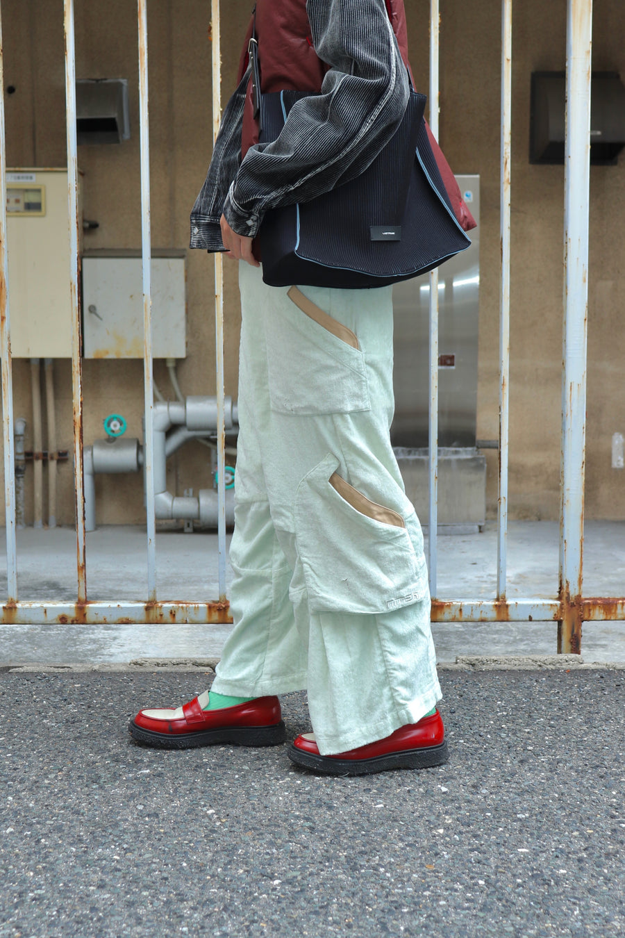 NAMESAKE  RONNY TERRYCLOTH DISTRESSED CARGO PANTS