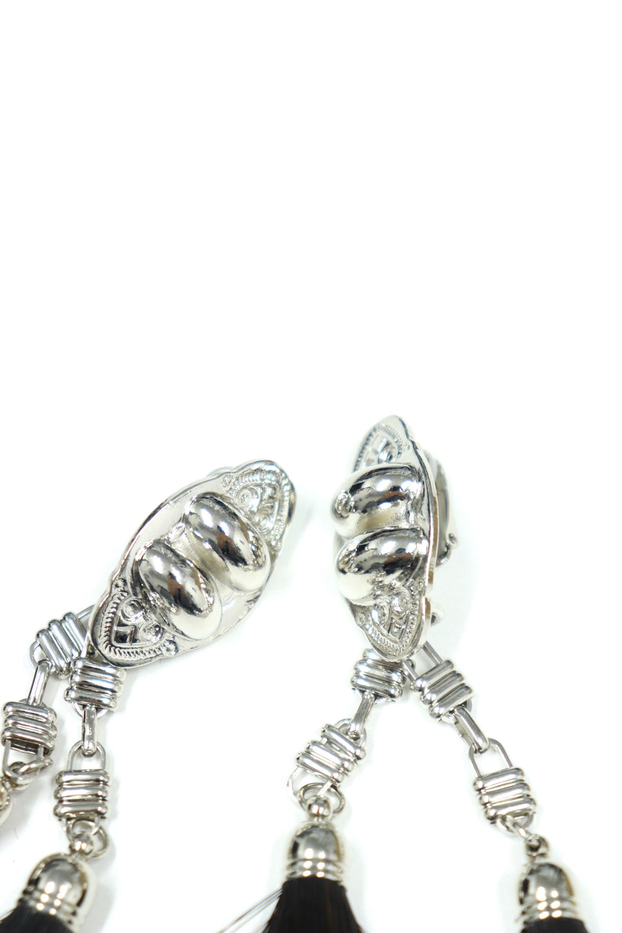 TOGA VIRILIS  2023aw Metal chain fringe earrings(BLACK)