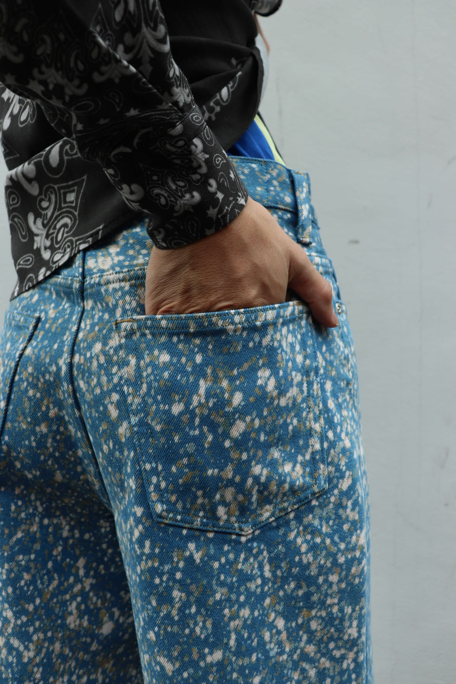 soe  Flower Splashed Regular Jeans