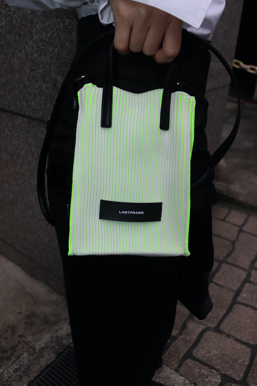 LASTFRAME  KASANE TOTE MINI(IVORY LIME GREEN)