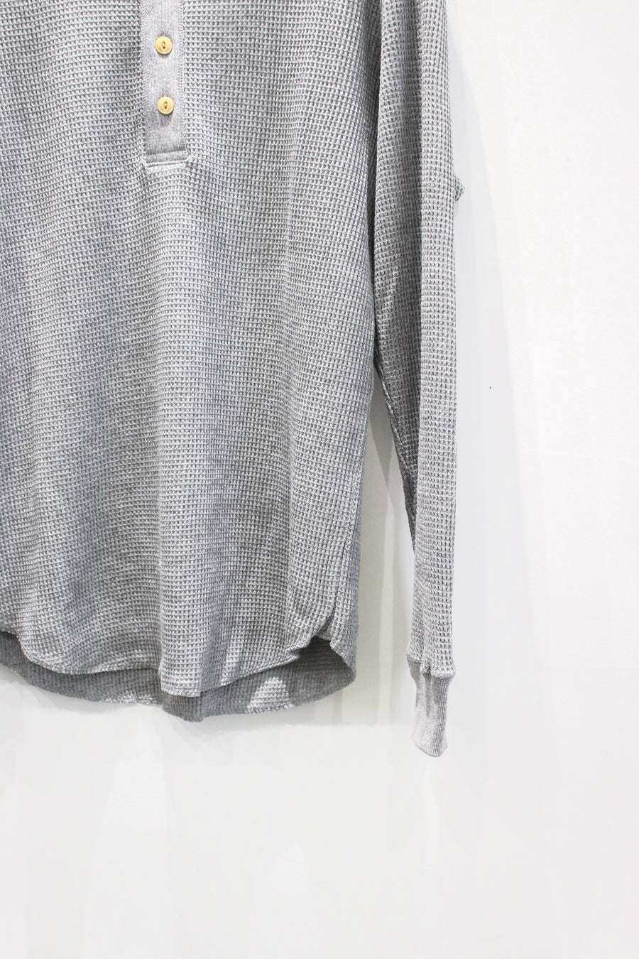 Urig  2024aw 4B HENRYNECK WAFFLE LS(L.GRAY)