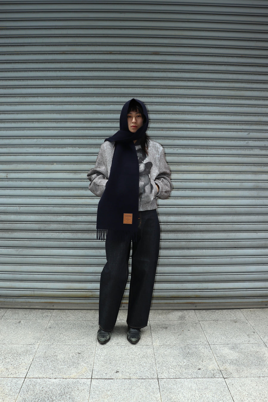 MASU  ANGEL BOMBER JACKET(GRAY)