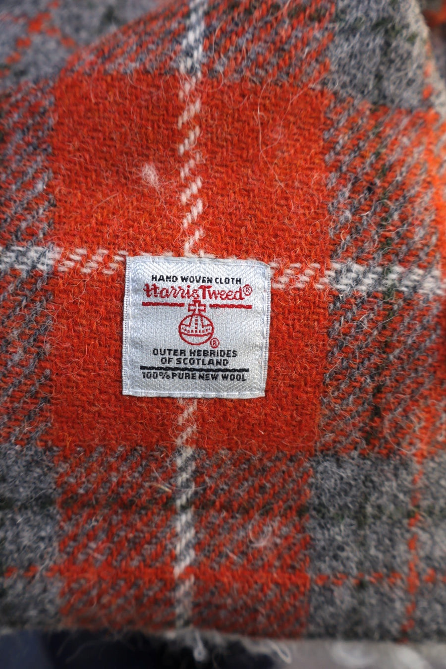 Oscar Ouyang  HARRIS TWEED ALPACA FUR KNIT SCARF HAT(RED)